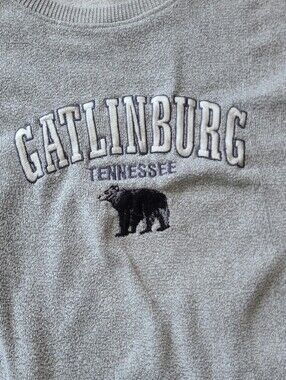 Pacific & Co. Light Gray Crewneck with Gatlinburg Tennessee Embroidery